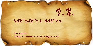 Vásári Nóra névjegykártya