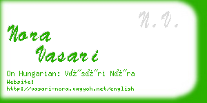 nora vasari business card